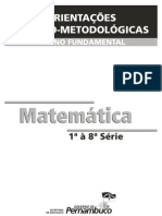 Orientações Teórico-Metodológicas Matemática 1 À 8