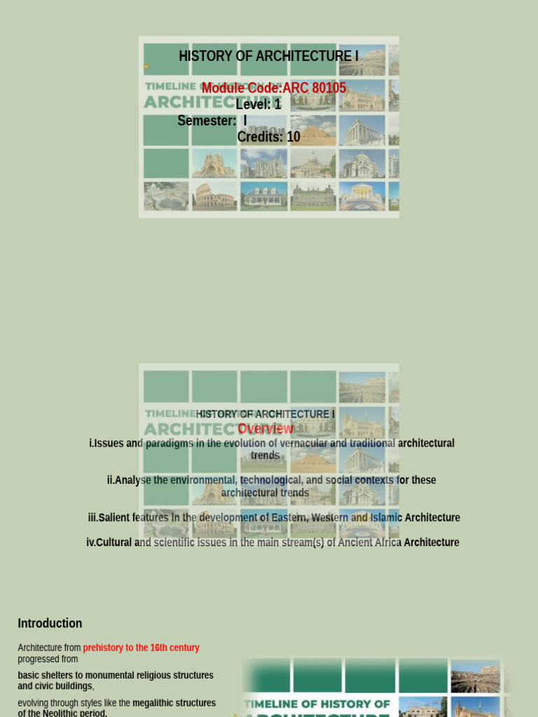 Evolution of Global Architecture History | PDF | City
