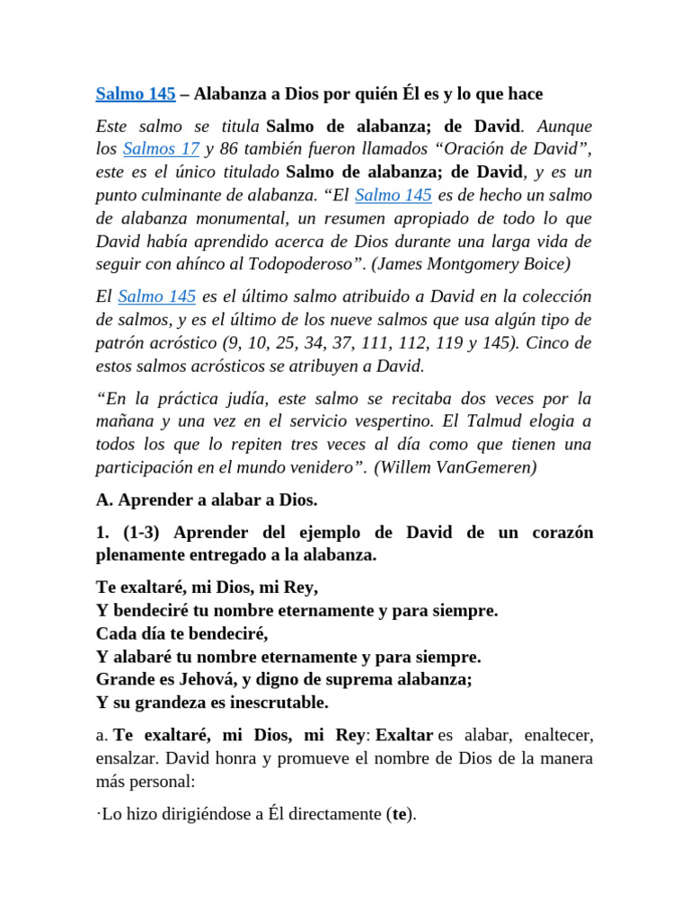Salmo 145 | PDF | Salmos | Dios