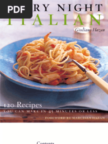 Easy Italian Menu From Giuliano Hazan! Sausage Fusilli and A Delicious Salad.