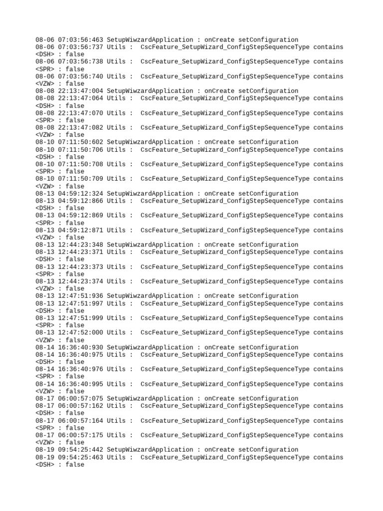 Setup Wizard Configuration Logs | PDF