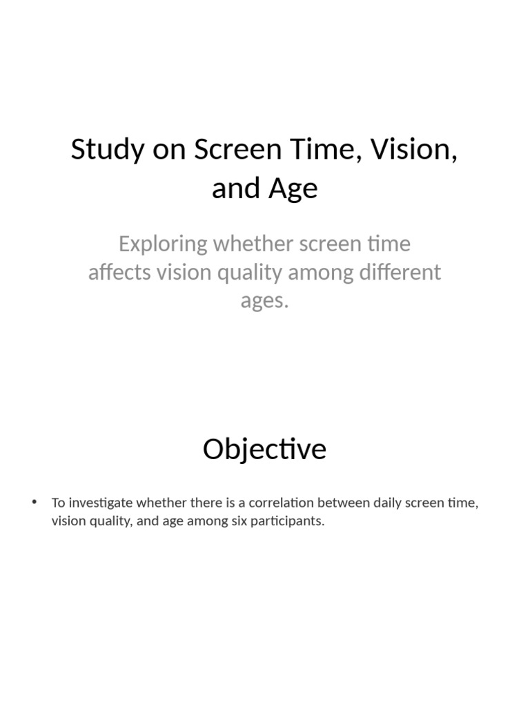 Improved Screen Time Study | PDF