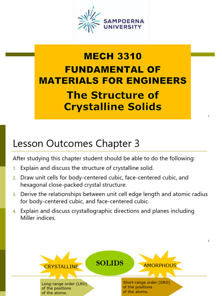Crystalline Solid Structures Explained | PDF | Crystal Structure | Crystal