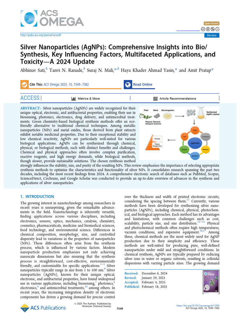 Silver Nanoparticles: Synthesis and Applications | PDF | Nanoparticle ...
