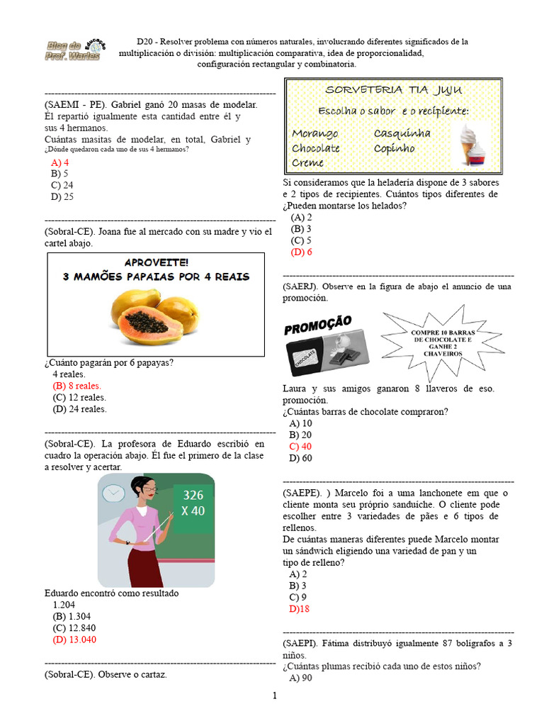 Multiplicación y División Warles | PDF