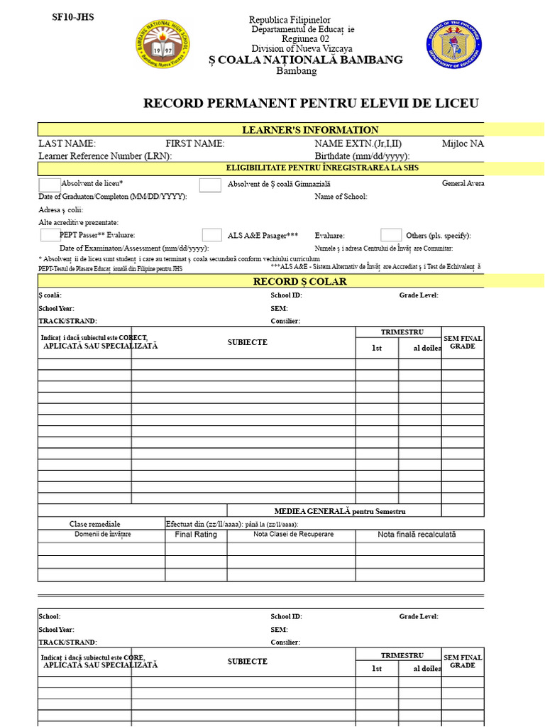 SF10 SHS | PDF