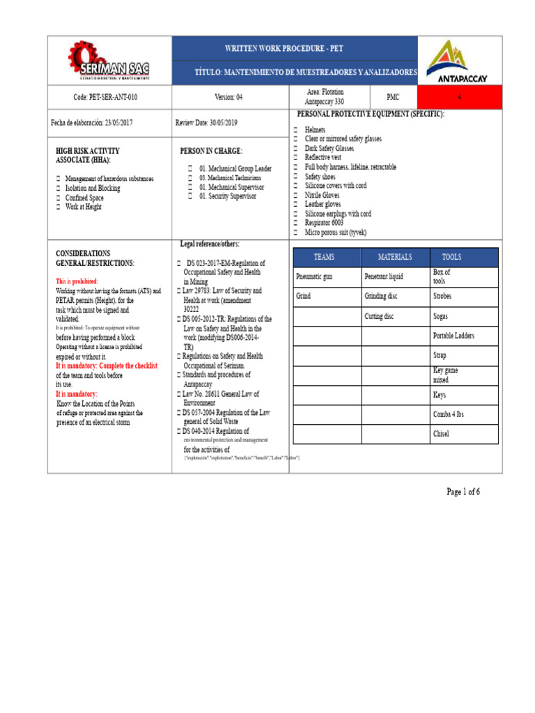 Flotation Equipment Maintenance Procedure | PDF | Crane (Machine ...