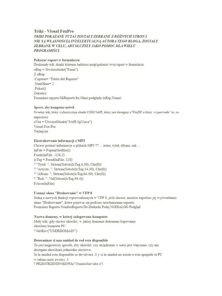 Triki VFP PDF | PDF