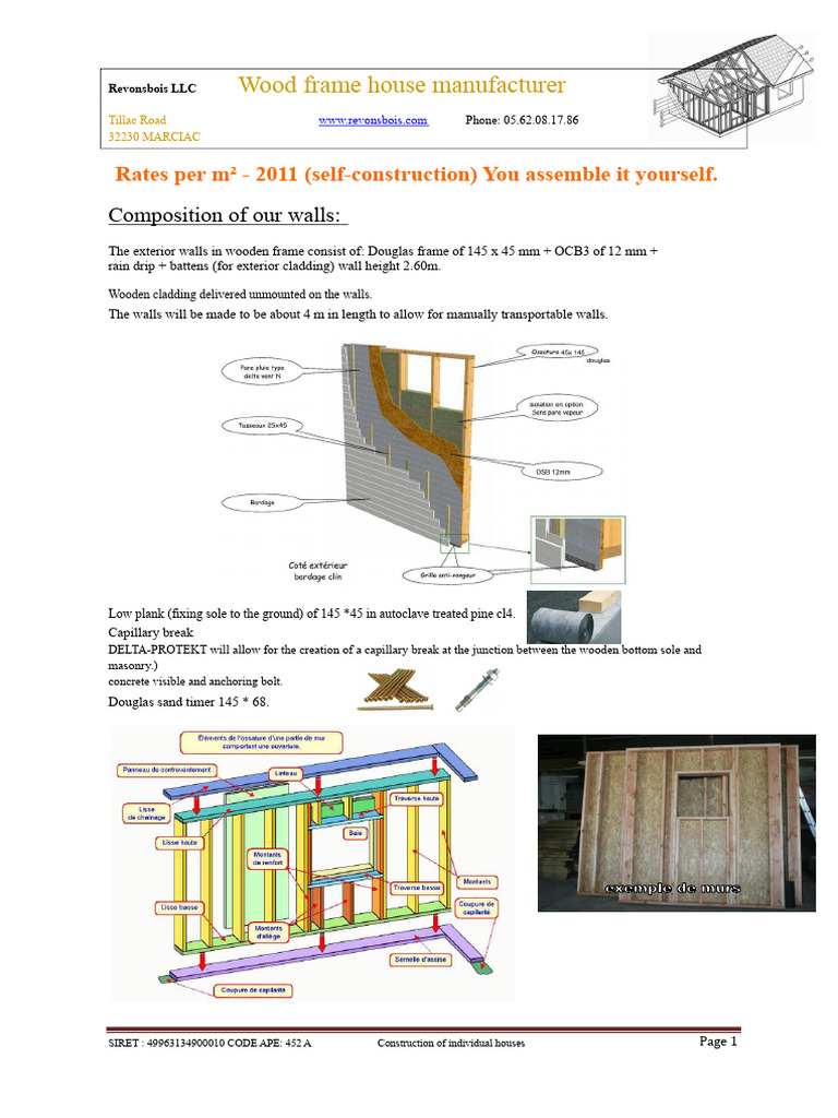 Timber Frame House Kit Pricing | PDF | Framing (Construction) | Wall