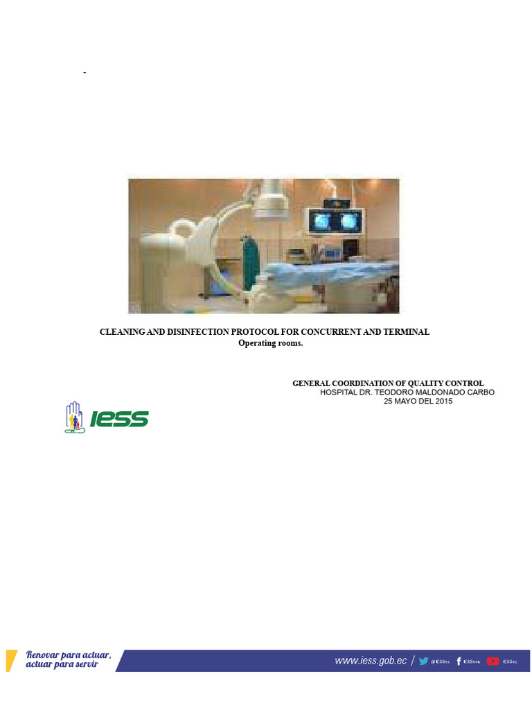 Cleaning Protocol for Operating Rooms | PDF | Disinfectant | Hospital ...