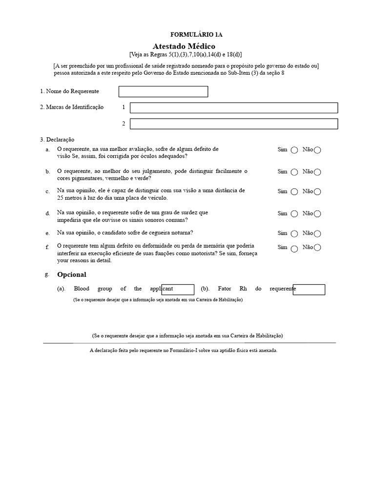 Formulário-1A | PDF