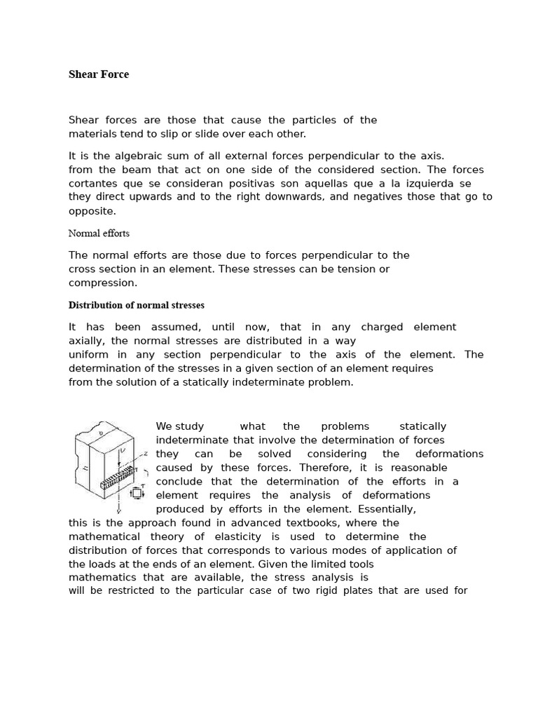 Understanding Shear Forces and Stresses | PDF | Stress (Mechanics ...