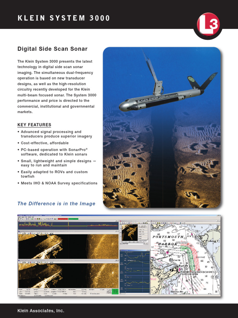 Klein System 3000: Digital Side Scan Sonar | PDF | Sonar | Computer ...