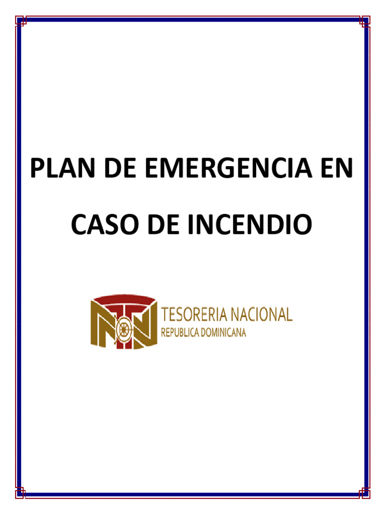 Plan de Emergencia por Incendio TESORERÍA | PDF | Bombero | Defensa Civil