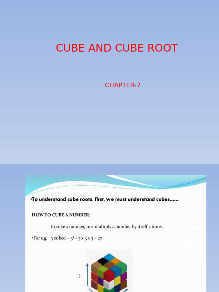 Cube and Cube Roots | PDF