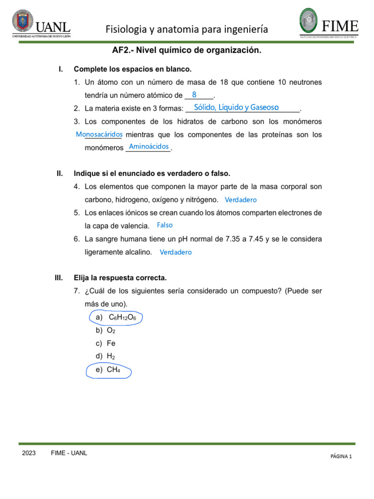 AF2 - Fisica y Anatomia | PDF | Química | Ciencias fisicas
