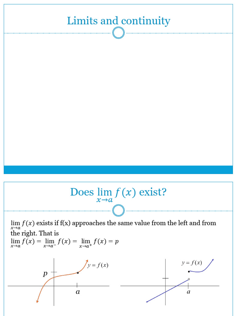 Limits and Continuity Class Notes | PDF