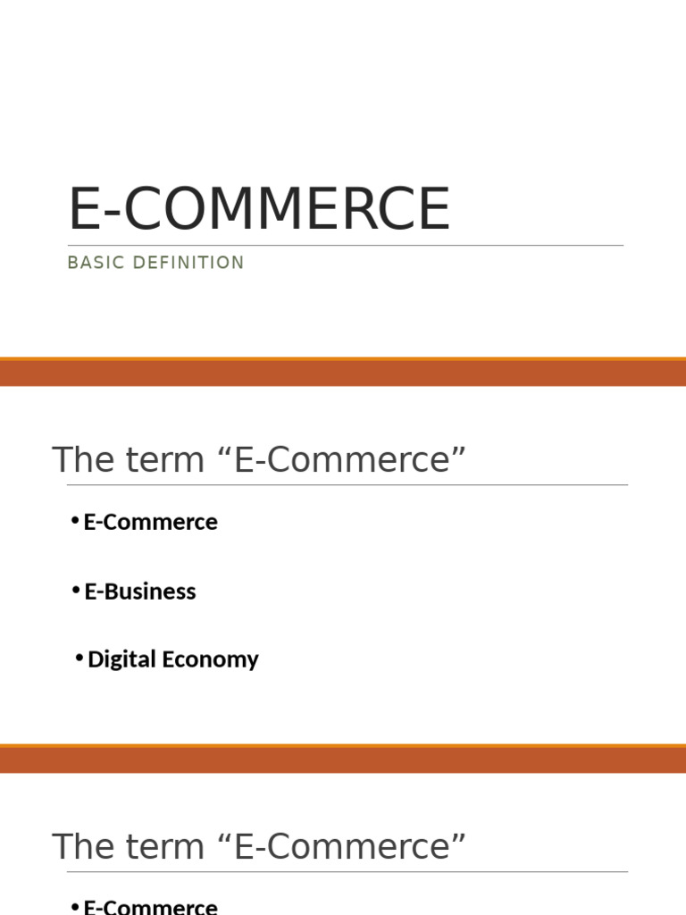E-Commerce Essentials and Benefits | PDF | E Government | E Commerce