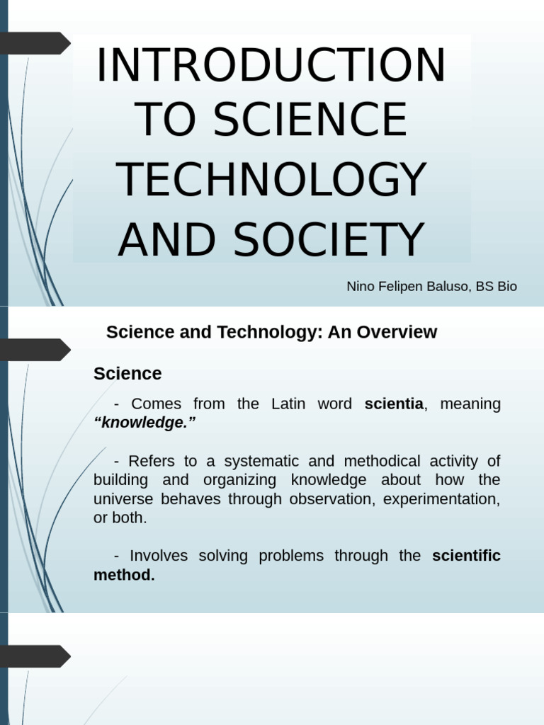 Introduction To Science Technology and Society | PDF | Science | Physics