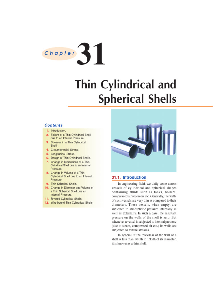 Thin Shells: Stresses and Design | PDF | Applied And Interdisciplinary ...