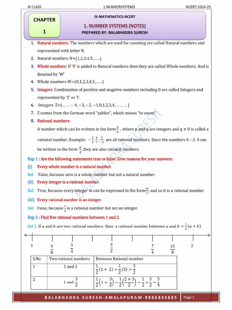 9th Class Maths Notes | PDF | Cartesian Coordinate System | Polynomial