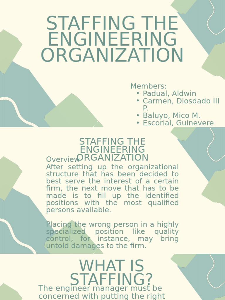 Engineering Organization Staffing Guide | PDF | Recruitment | Business