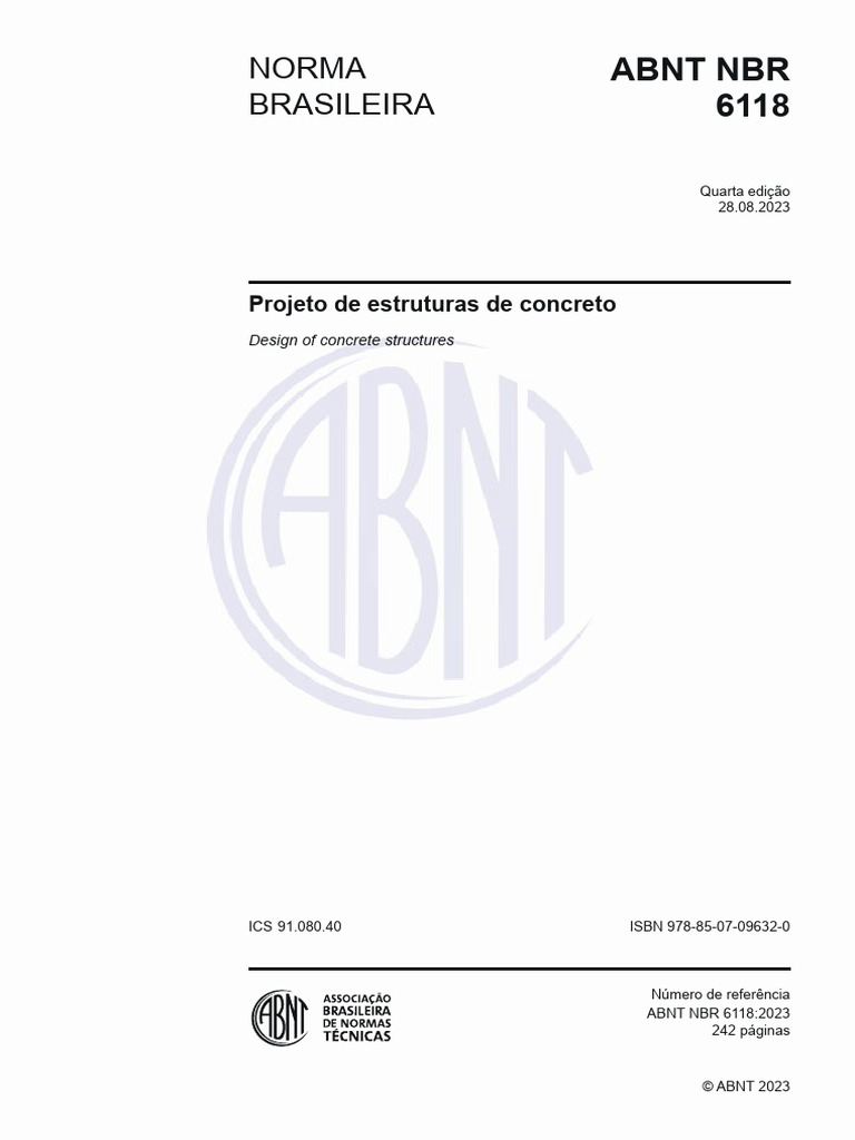 ABNT NBR 6118:2023 Concrete Design | PDF