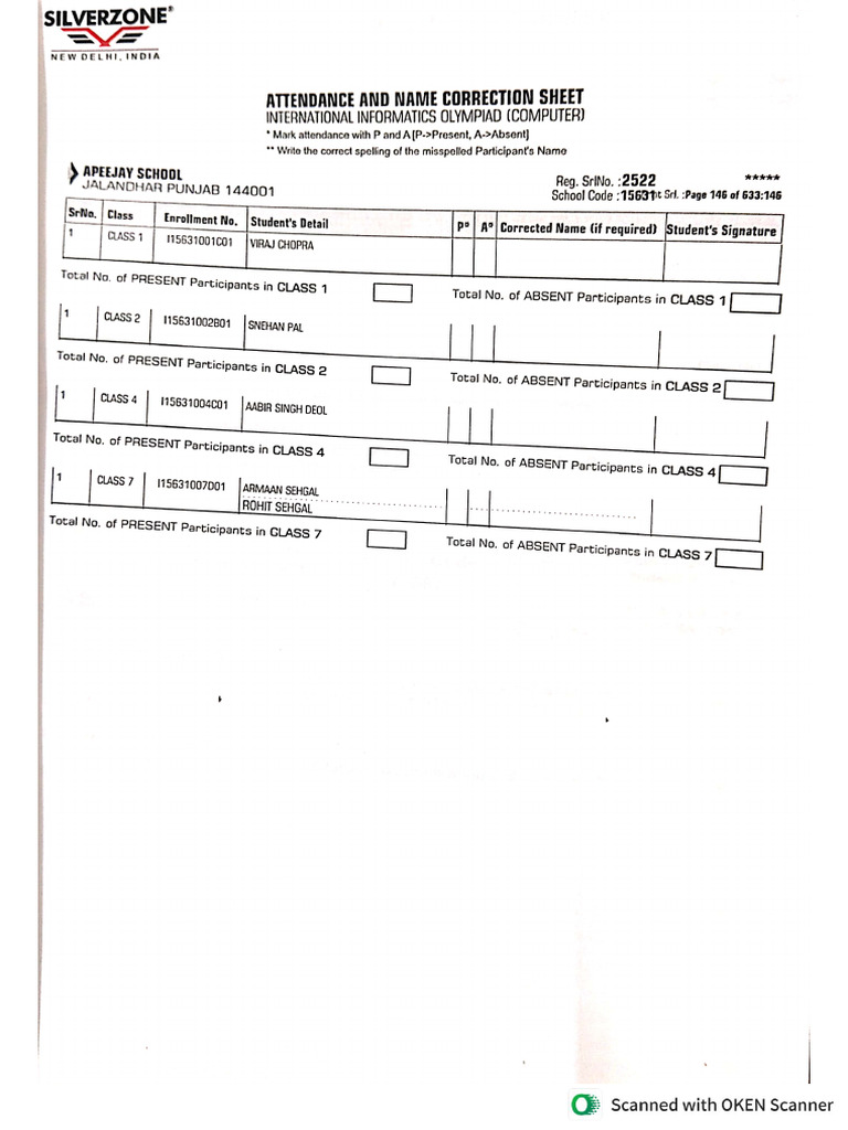 Silverzone Computer Olympiad 4th Nov 2025 | PDF