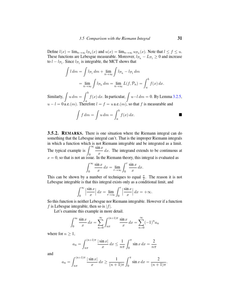 Lebesgue vs. Riemann Integrals Explained | PDF | Integral | Functional ...