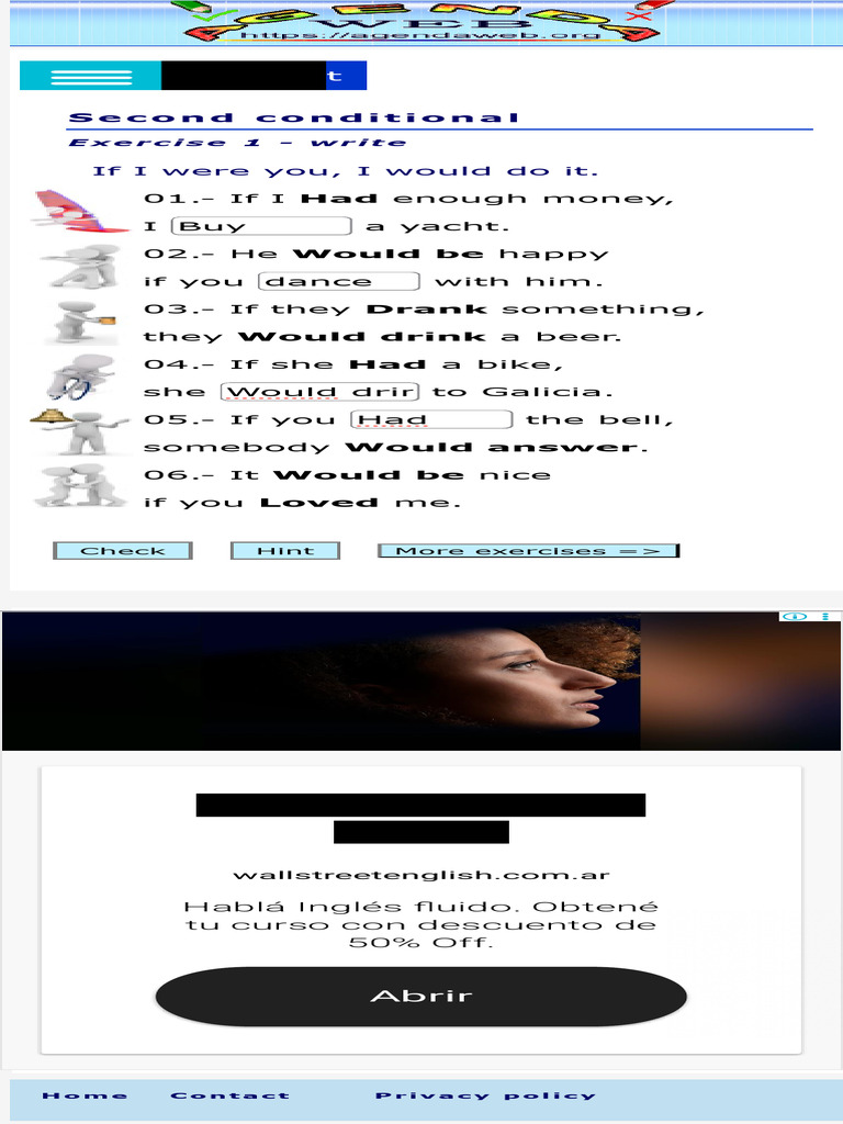 Second Conditional - Write 1 | PDF