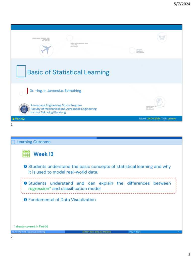 W13 P02 Basic of Statistical Learning | PDF | Mean Squared Error ...