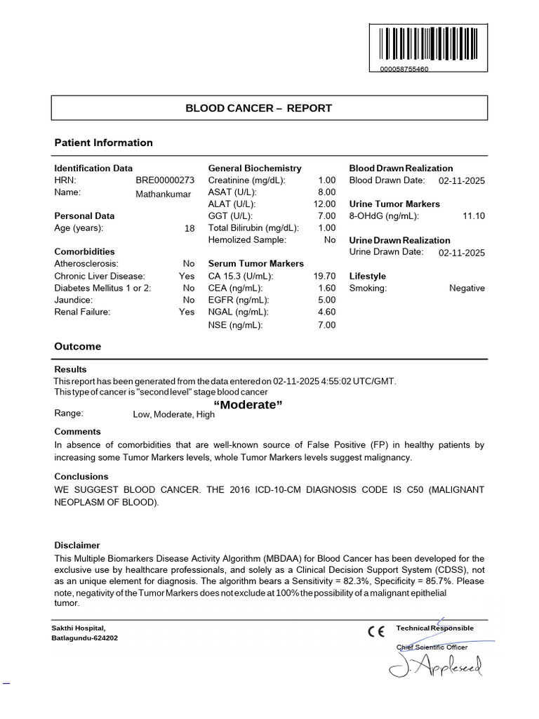 Blood Cancer Report and Analysis | PDF | Biomarker | Medical Specialties