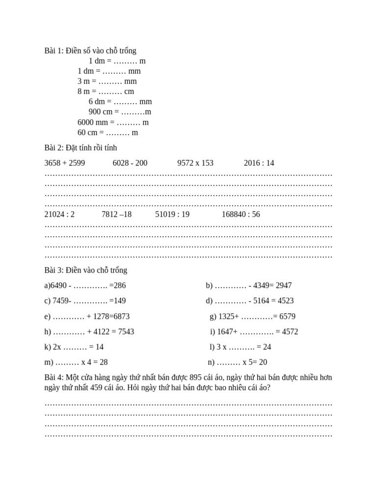 BT Ôn C NG TR Nhân Chia | PDF