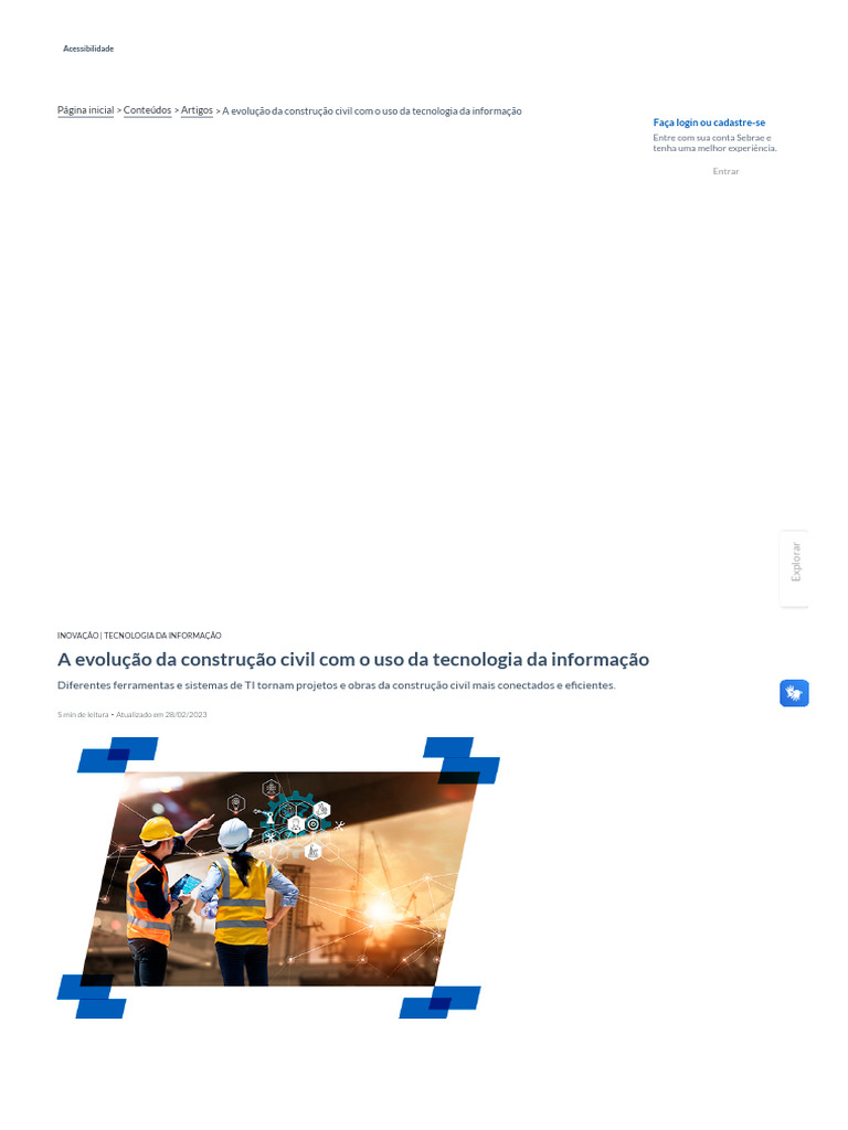 Evolução da Construção Civil com TI | PDF | Tecnologia da Informação ...