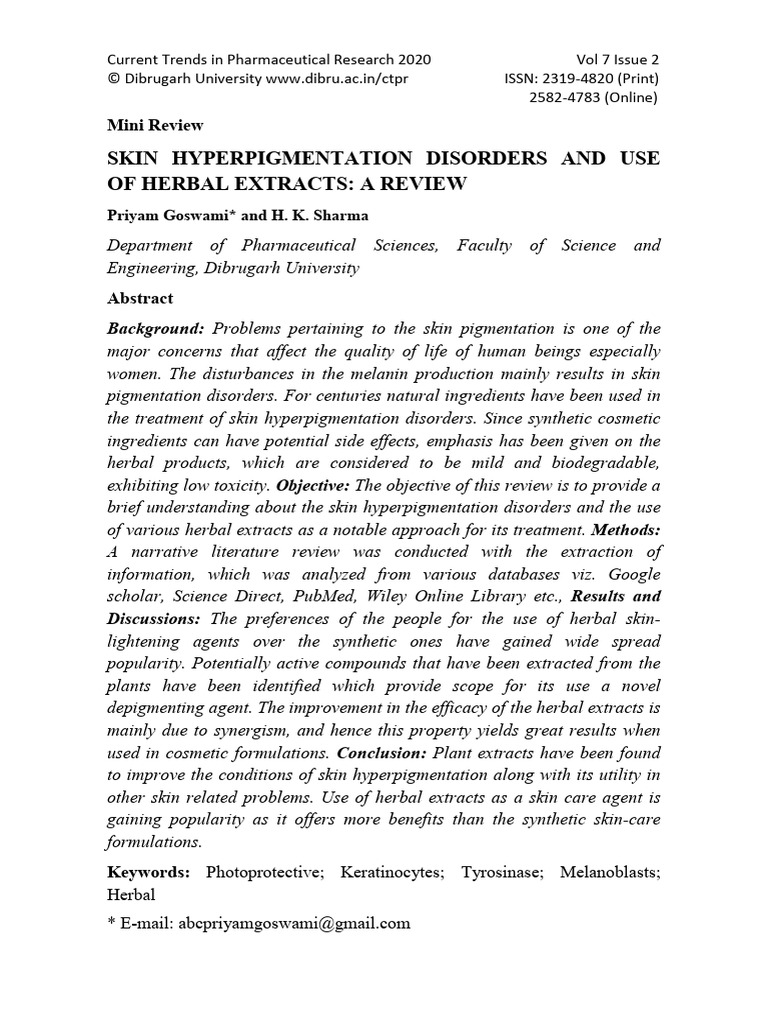 7 Skin Hyperpigmentation Disorders 7 2 | PDF | Human Skin Color | Skin
