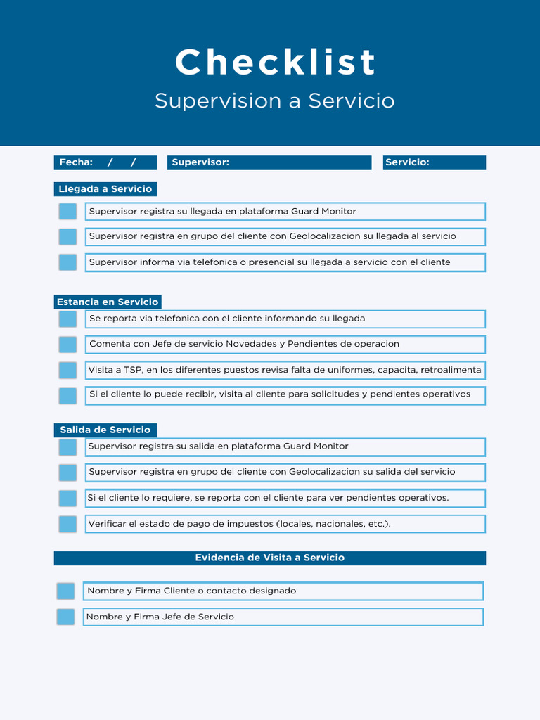 Checklist Lista de Objetivos de La Empresa Profesional Simple Azul | PDF