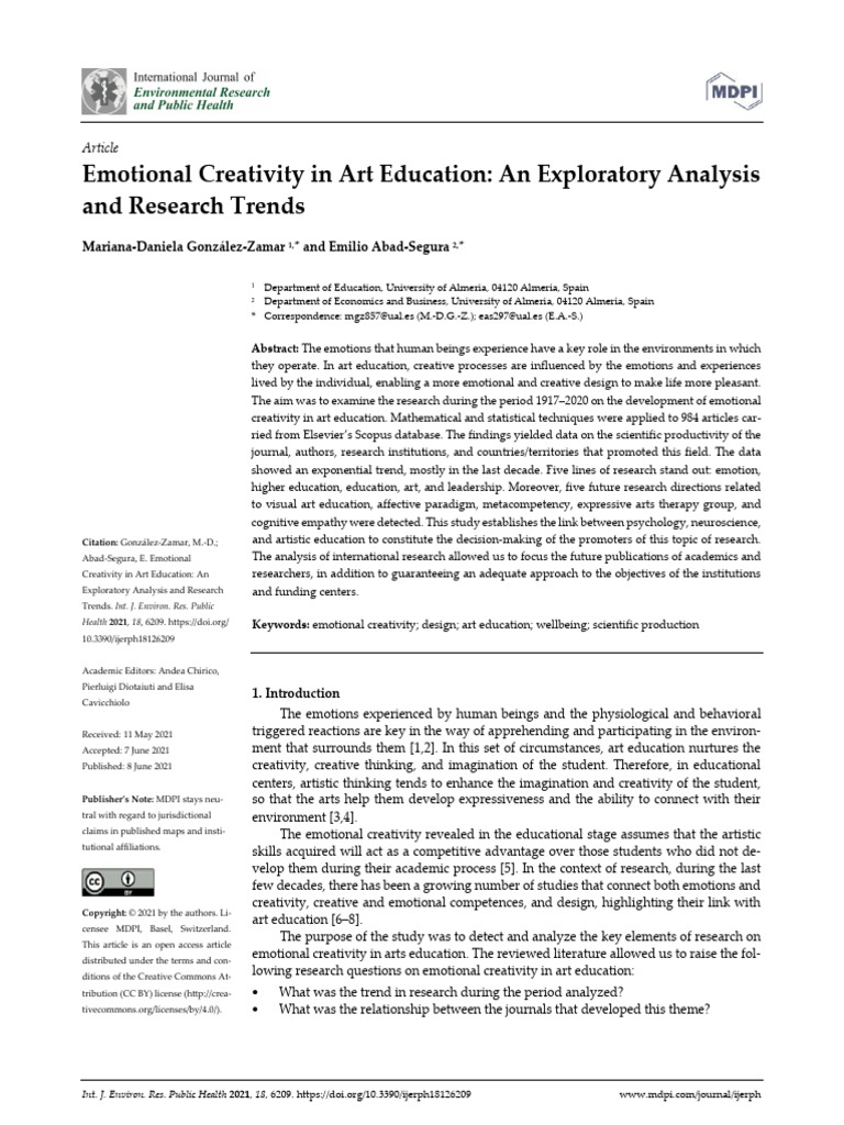 Emotional Creativity in Art Education Trends | PDF | Creativity | Emotions