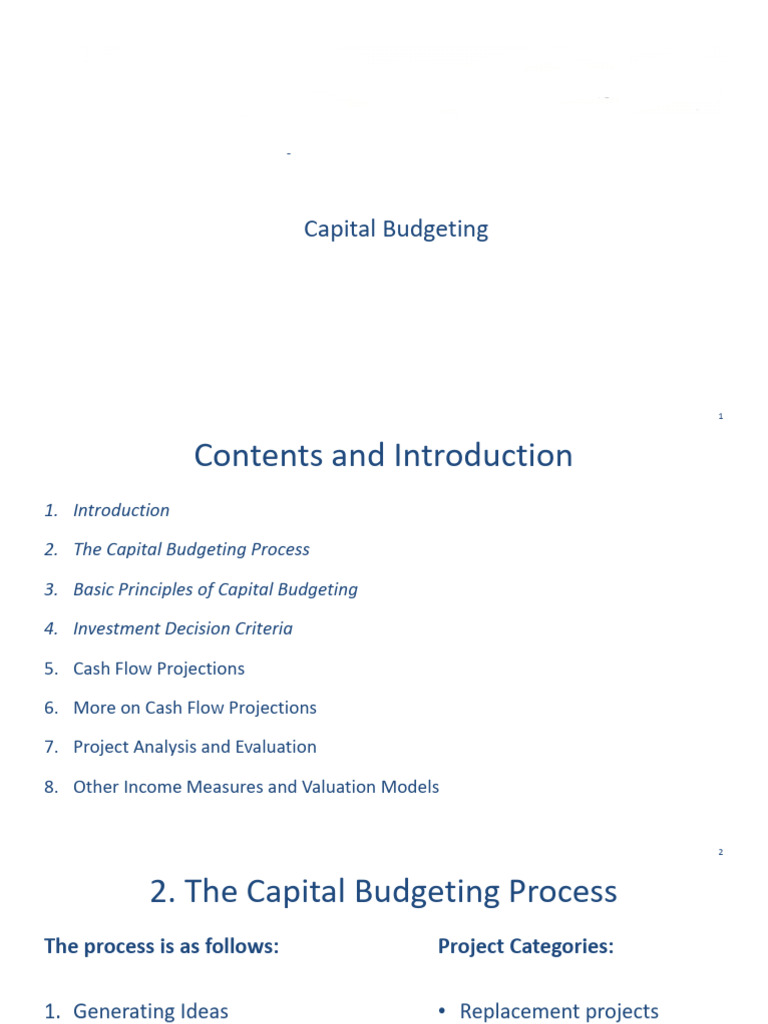 Capital Budgeting Essentials Guide | PDF | Capital Budgeting | Net ...
