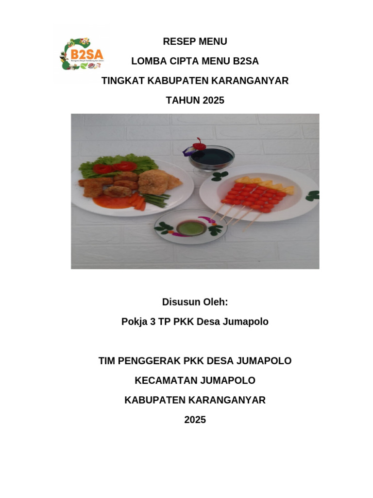 Menu B2SA Lomba Karanganyar 2025 | PDF