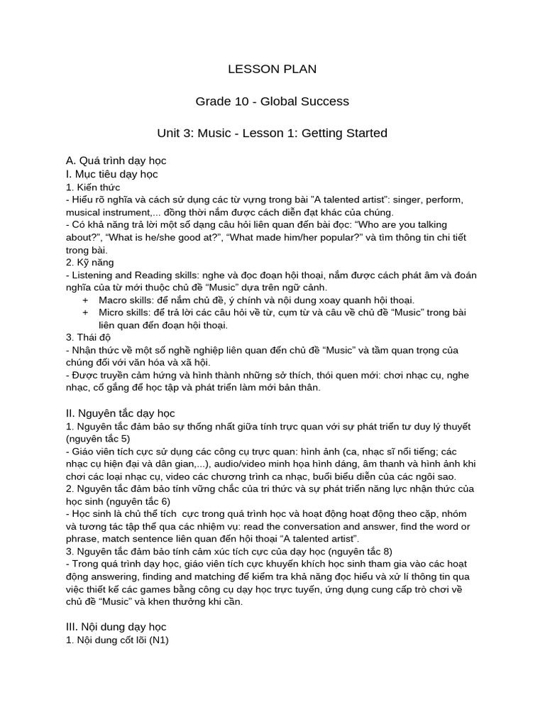 Lesson Plan | PDF