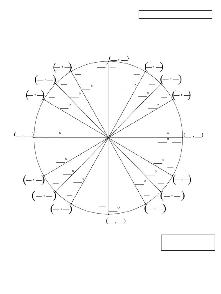 A Precalc Unit Circle. Complete. Practice | PDF
