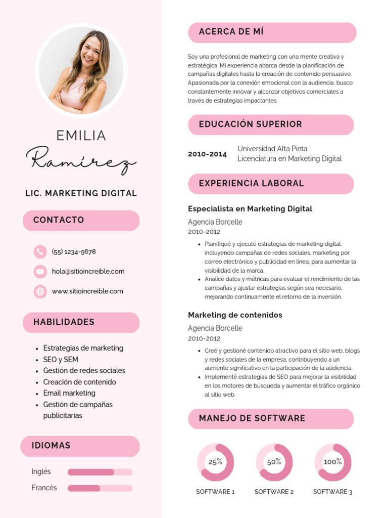 Currículum Vitae CV de Marketing Simple Rosa - 20251104 - 205245 - 0000 ...