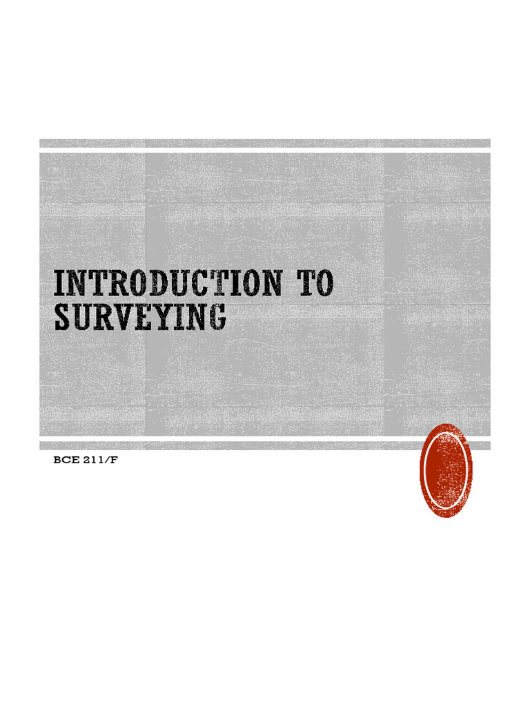 Introduction to Surveying Basics | PDF | Surveying | Accuracy And Precision
