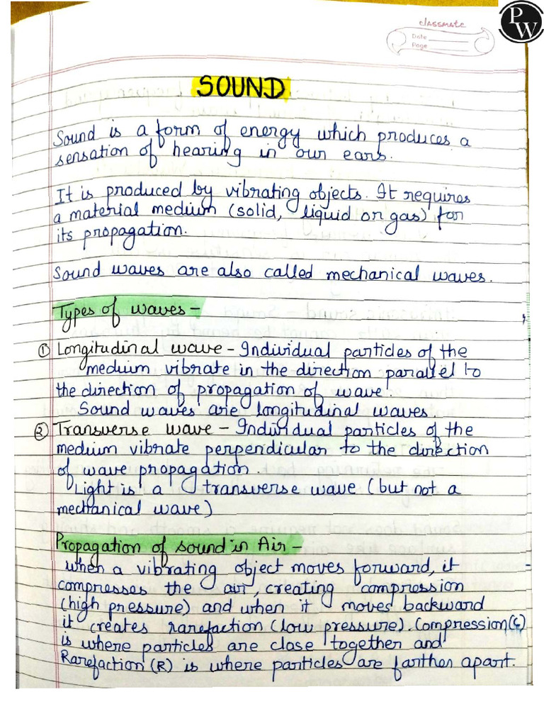 Sound Handwritten Notes | PDF