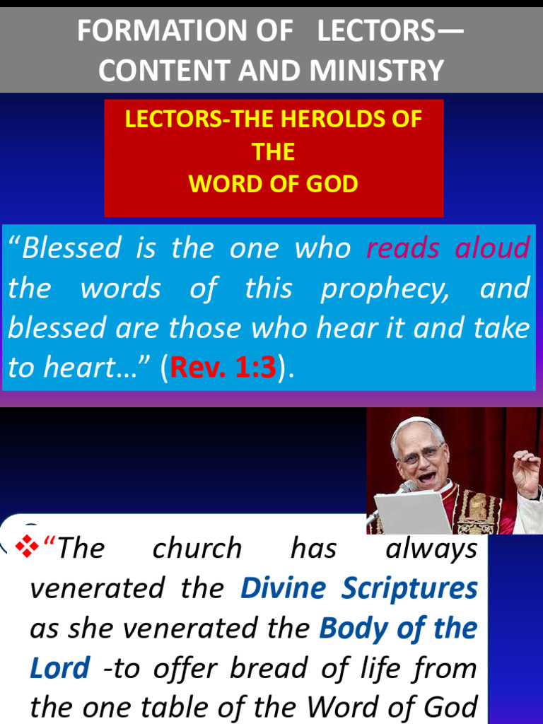 Lectorate Ministry: Formation and Role | PDF | Lectionary | Mass (Liturgy)