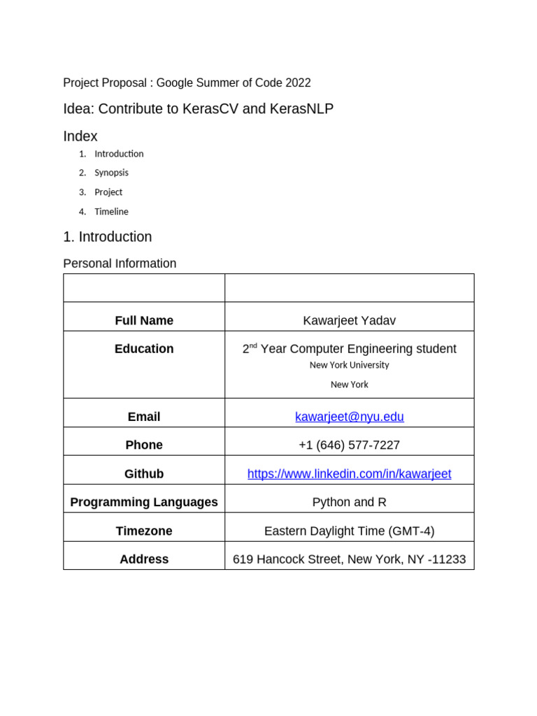 GSOC_PROJECT_PROP_TEMPL | PDF | Machine Learning | Cluster Analysis