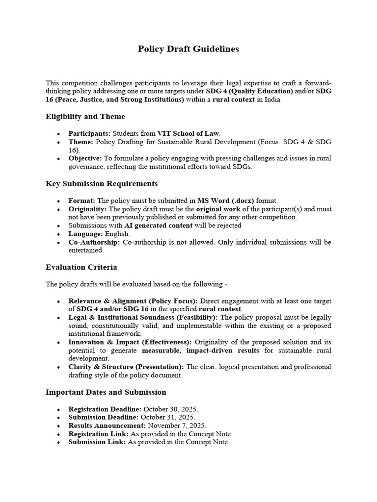 Policy Drafting for Rural SDGs in India | PDF | Policy | Citation