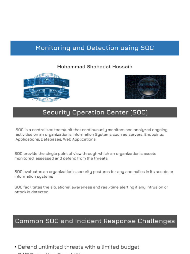 SOC Monitoring and Incident Response Guide | PDF | Computer Security ...