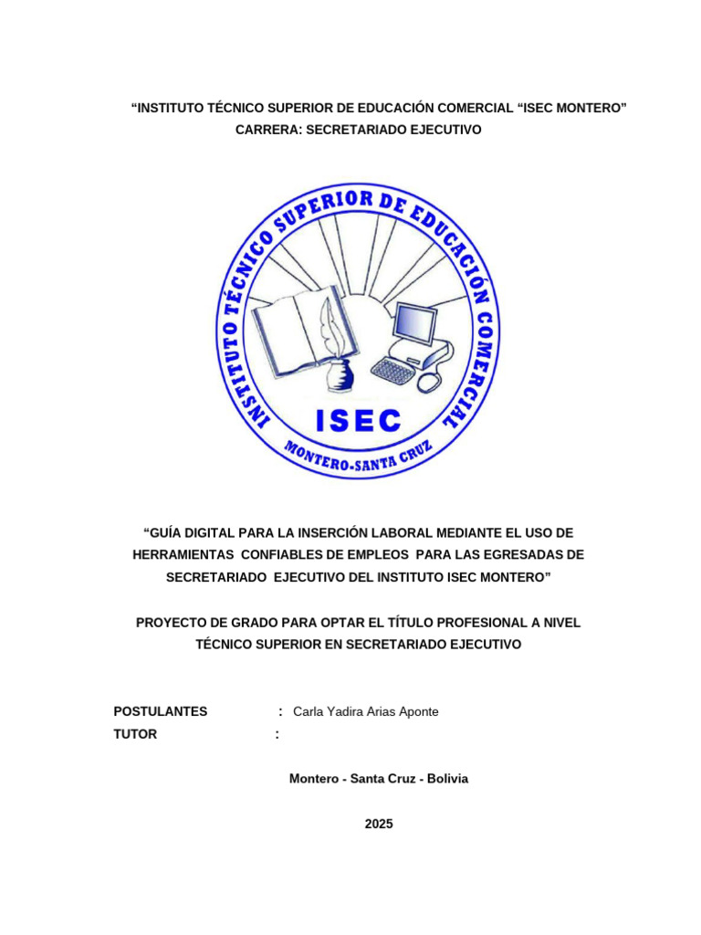 Guía Digital para Egresados de ISEC Montero | PDF | Empleo | La ...