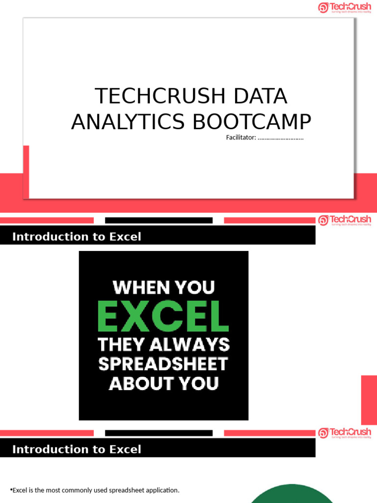 Excel Basics for Data Analysis Bootcamp | PDF | Database Index ...